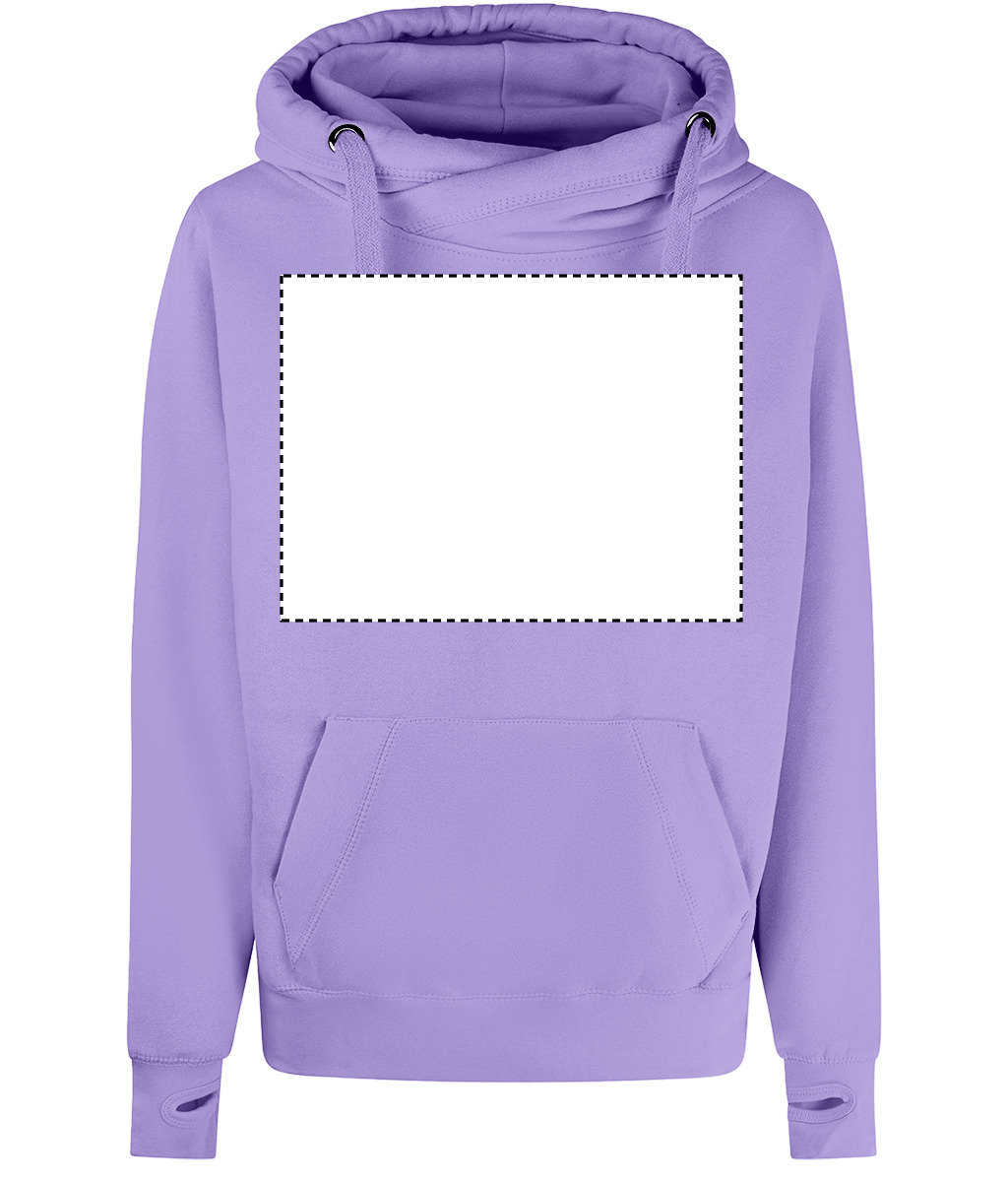 Cross-neck hoodie