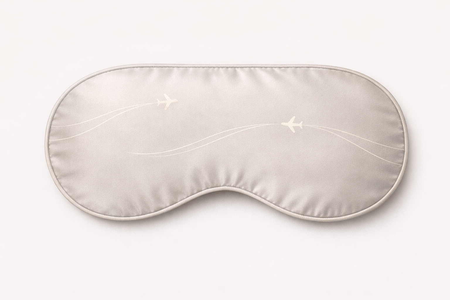 Silk Eye Mask — Pearl Silver